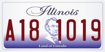 IL license plate A181019