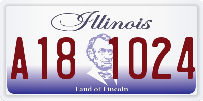 IL license plate A181024