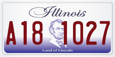 IL license plate A181027