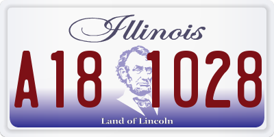 IL license plate A181028