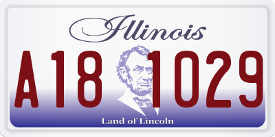 IL license plate A181029