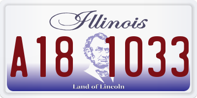 IL license plate A181033