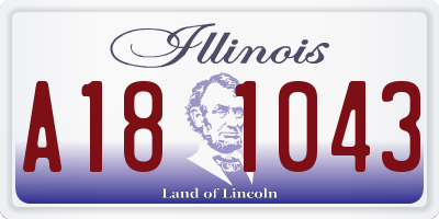 IL license plate A181043