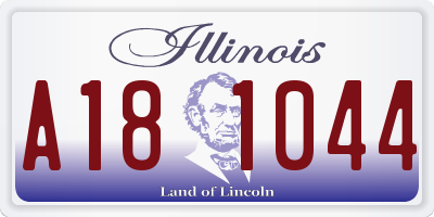 IL license plate A181044