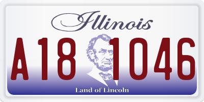 IL license plate A181046