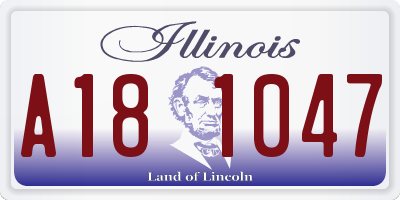 IL license plate A181047