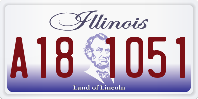 IL license plate A181051