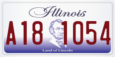 IL license plate A181054