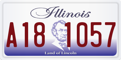 IL license plate A181057