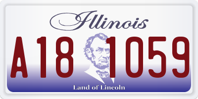 IL license plate A181059