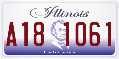 IL license plate A181061