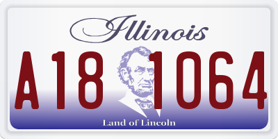 IL license plate A181064