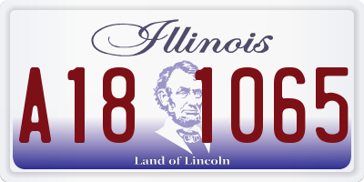 IL license plate A181065