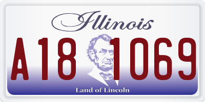 IL license plate A181069