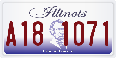 IL license plate A181071