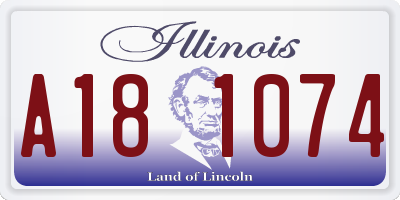 IL license plate A181074
