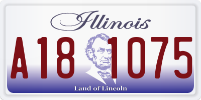 IL license plate A181075