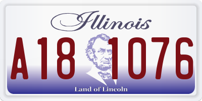 IL license plate A181076