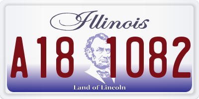 IL license plate A181082