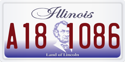 IL license plate A181086