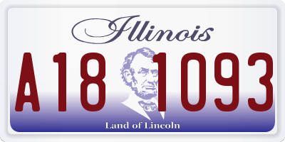 IL license plate A181093