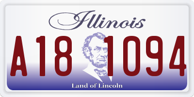 IL license plate A181094