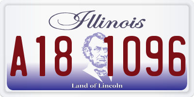 IL license plate A181096