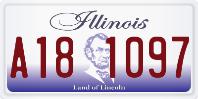 IL license plate A181097