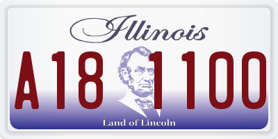 IL license plate A181100