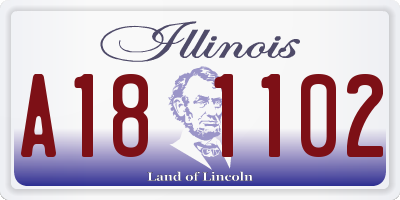 IL license plate A181102
