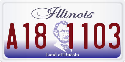 IL license plate A181103