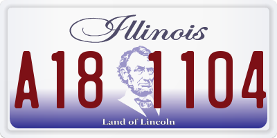 IL license plate A181104