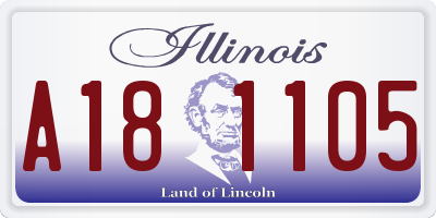 IL license plate A181105