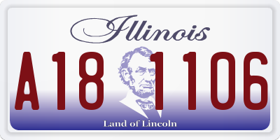 IL license plate A181106