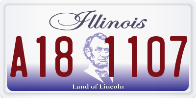 IL license plate A181107