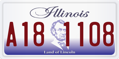 IL license plate A181108