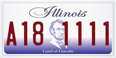 IL license plate A181111