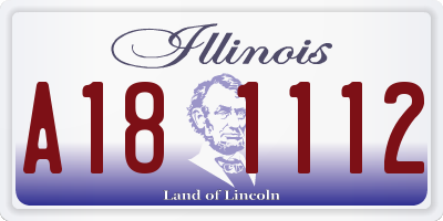 IL license plate A181112