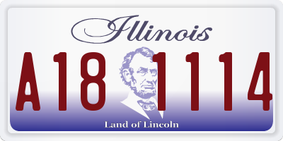 IL license plate A181114