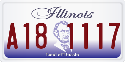 IL license plate A181117