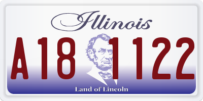 IL license plate A181122