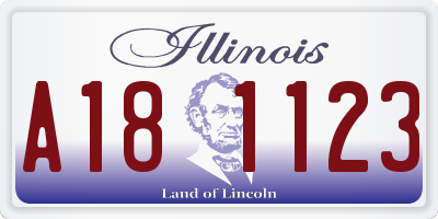 IL license plate A181123