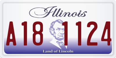 IL license plate A181124