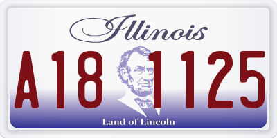IL license plate A181125