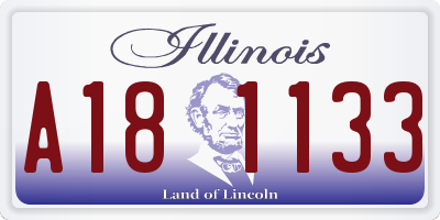 IL license plate A181133