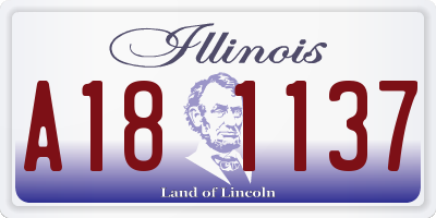 IL license plate A181137