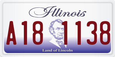 IL license plate A181138