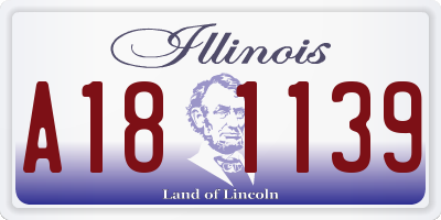 IL license plate A181139