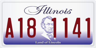 IL license plate A181141