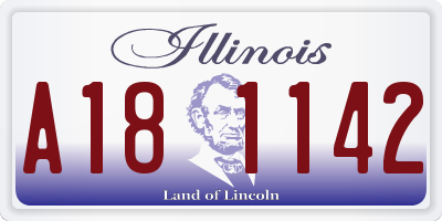IL license plate A181142